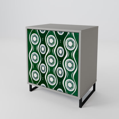 Credenza GREEN EYES a 1 anta con finitura grigia