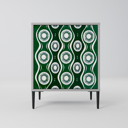 Credenza GREEN EYES a 1 anta con finitura grigia