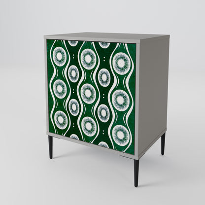 Credenza GREEN EYES a 1 anta con finitura grigia