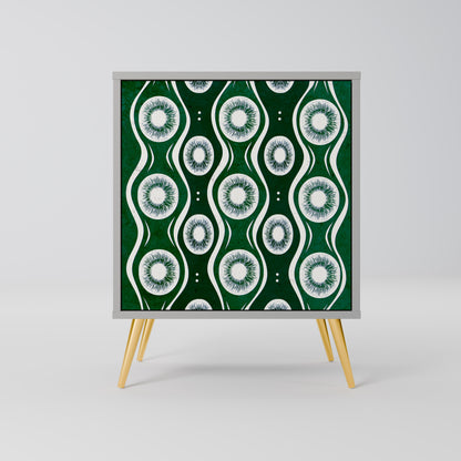 Credenza GREEN EYES a 1 anta con finitura grigia