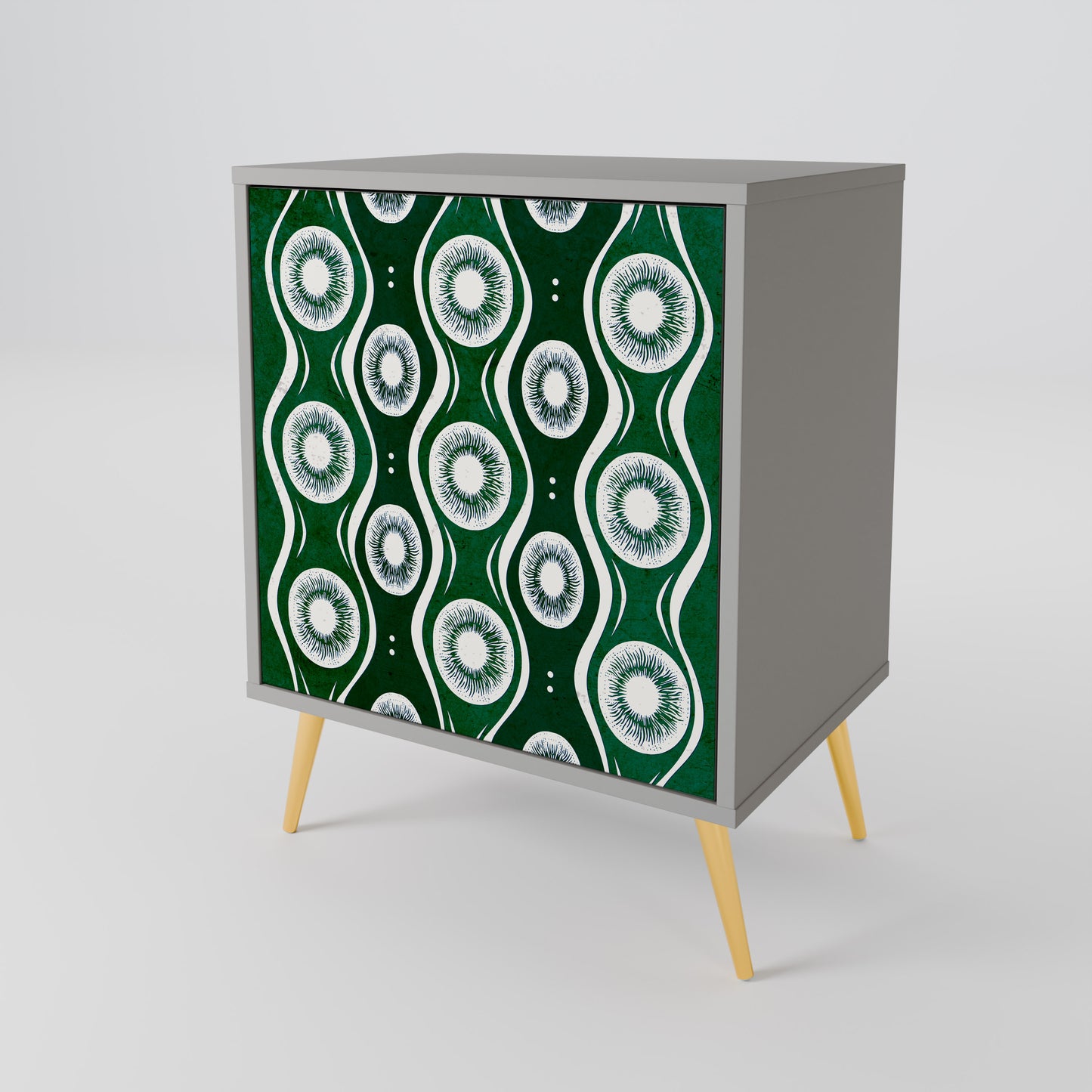 Credenza GREEN EYES a 1 anta con finitura grigia