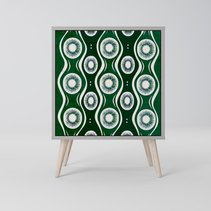 Credenza GREEN EYES a 1 anta con finitura grigia