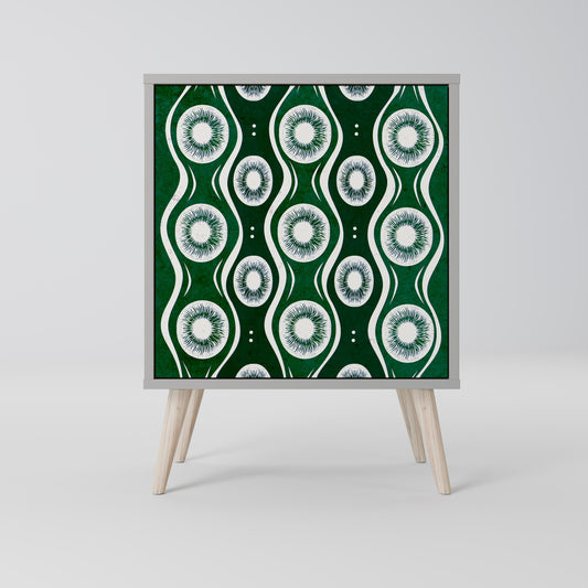 Credenza GREEN EYES a 1 anta con finitura grigia