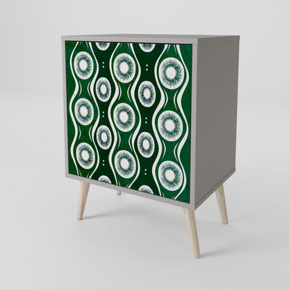 Credenza GREEN EYES a 1 anta con finitura grigia
