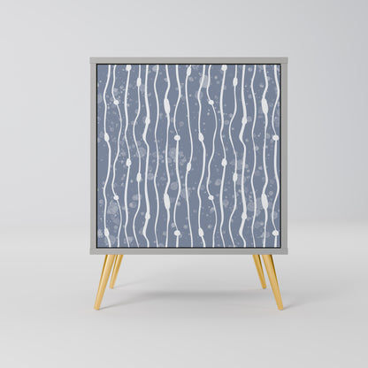 GRAPHITE RAIN 1-Door Sideboard in Grey Finish