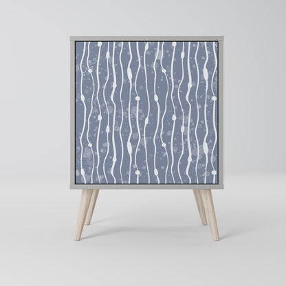 GRAPHITE RAIN 1-Door Sideboard in Grey Finish