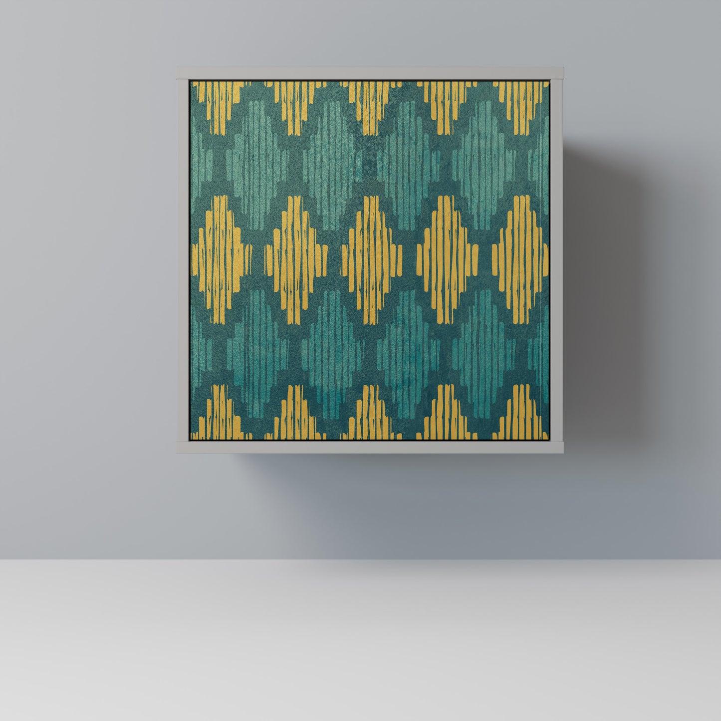 POLYGONS 1-Door Sideboard in Grey Finish