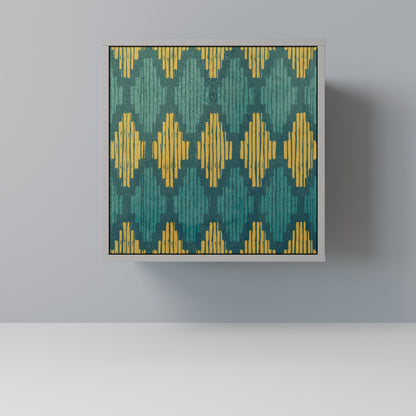 POLYGONS 1-Door Sideboard in Grey Finish