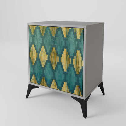 POLYGONS 1-Door Sideboard in Grey Finish