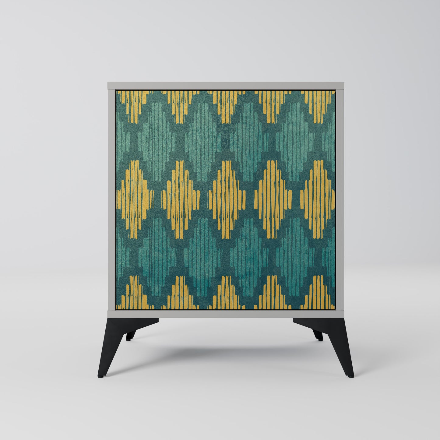 POLYGONS 1-Door Sideboard in Grey Finish