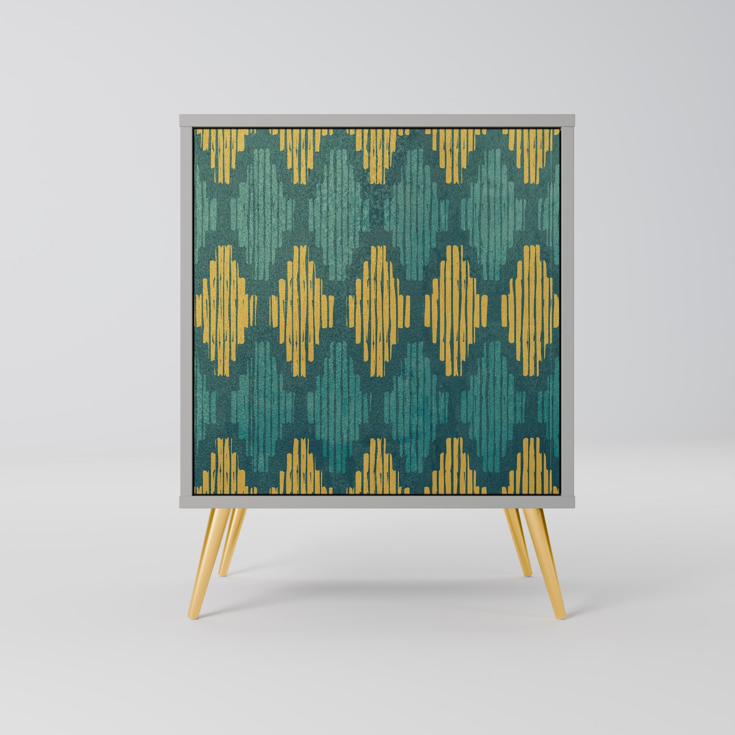 POLYGONS 1-Door Sideboard in Grey Finish