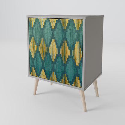 POLYGONS 1-Door Sideboard in Grey Finish