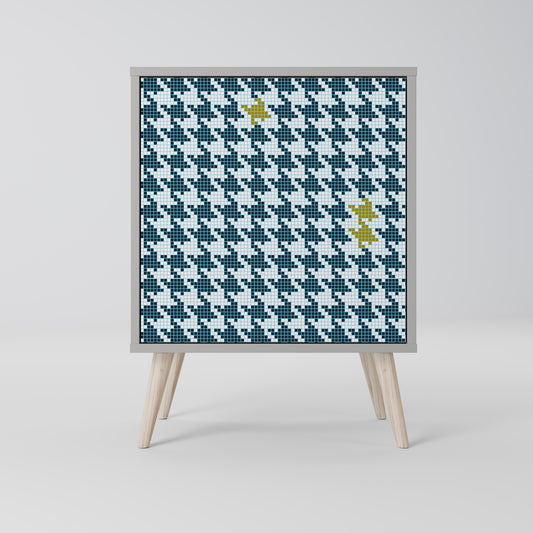 Credenza FUORI CONTESTO a 1 anta in finitura grigia