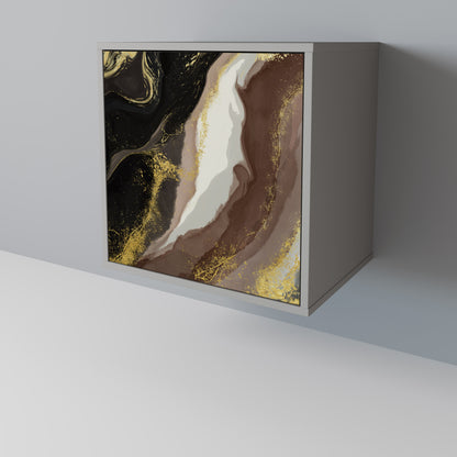GOLD DUST 1-Door Sideboard in Grey Finish