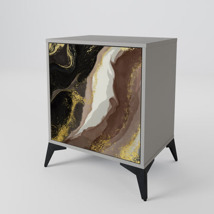 GOLD DUST 1-Door Sideboard in Grey Finish