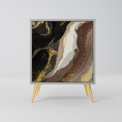 GOLD DUST 1-Door Sideboard in Grey Finish