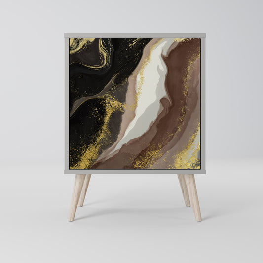 GOLD DUST 1-Door Sideboard in Grey Finish