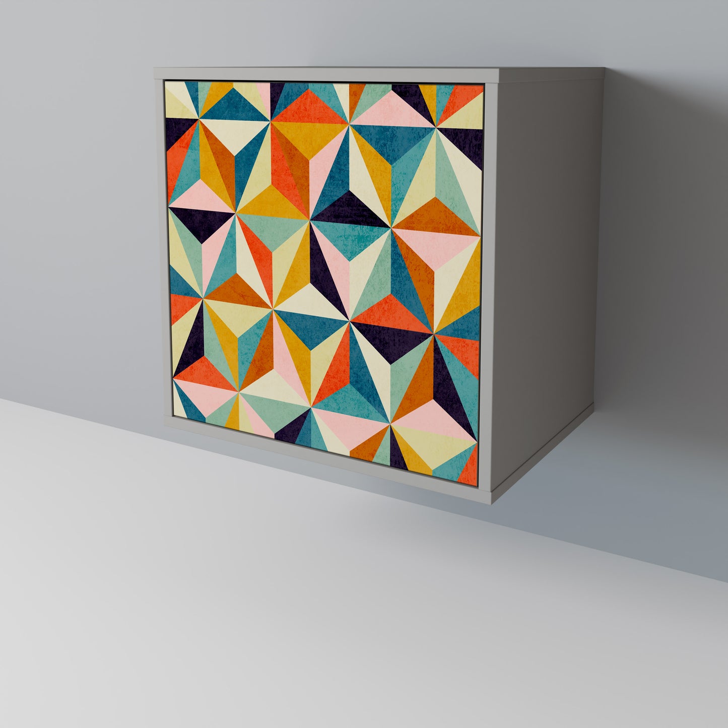 TESSELATE TREASURES 1-Door Sideboard in Grey Finish