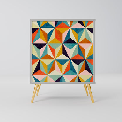 TESSELATE TREASURES 1-Door Sideboard in Grey Finish