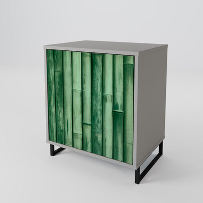 NATURAL GREEN 1-Door Sideboard in Grey Finish