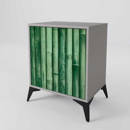 NATURAL GREEN 1-Door Sideboard in Grey Finish