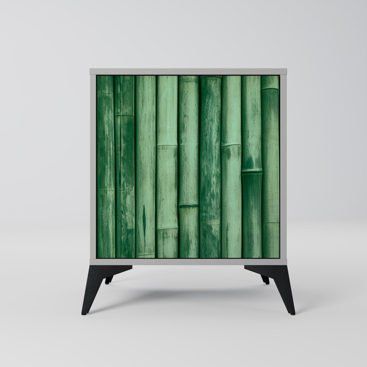 NATURAL GREEN 1-Door Sideboard in Grey Finish