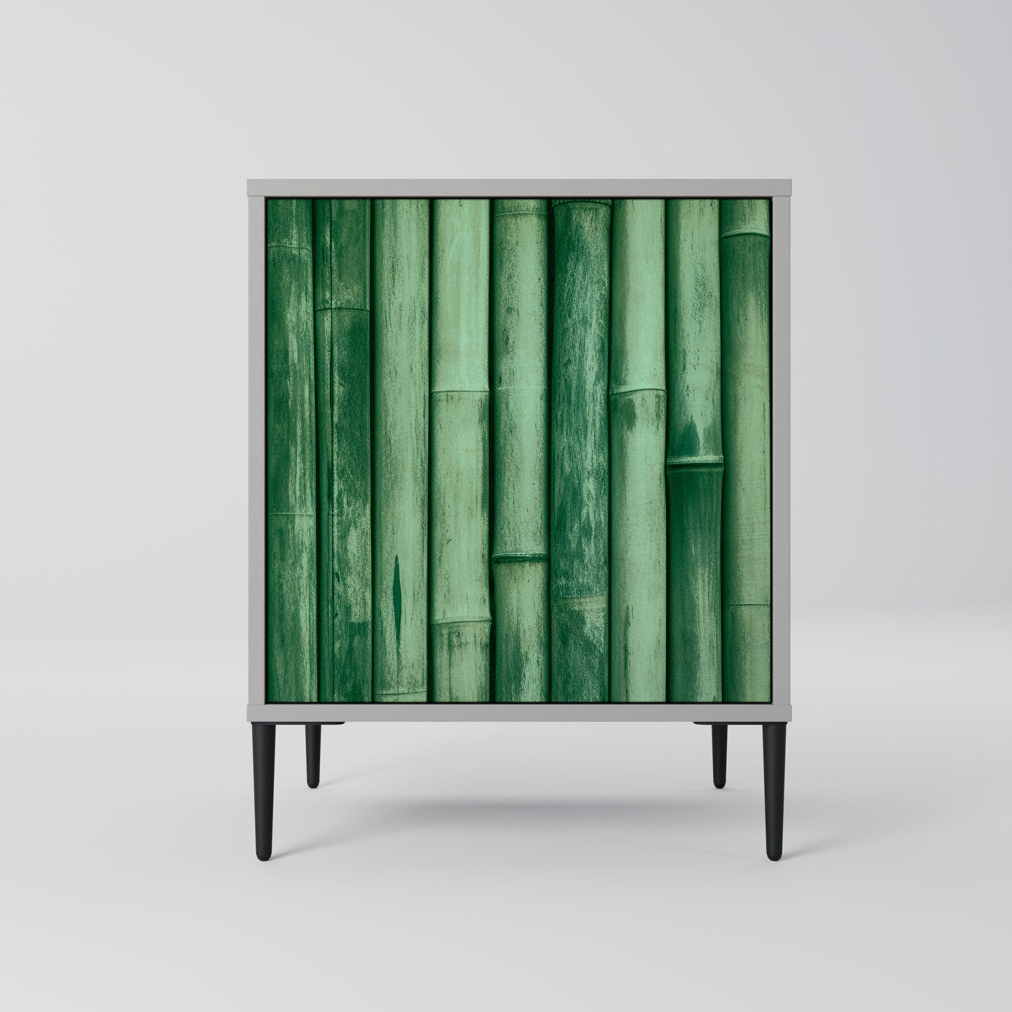NATURAL GREEN 1-Door Sideboard in Grey Finish