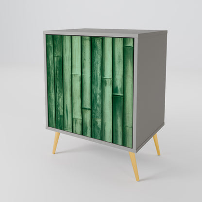 NATURAL GREEN 1-Door Sideboard in Grey Finish