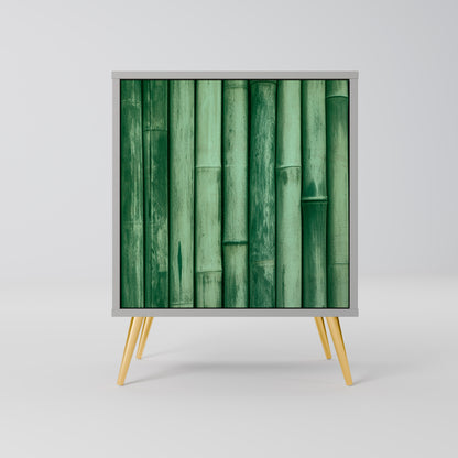 NATURAL GREEN 1-Door Sideboard in Grey Finish