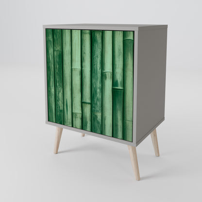 NATURAL GREEN 1-Door Sideboard in Grey Finish
