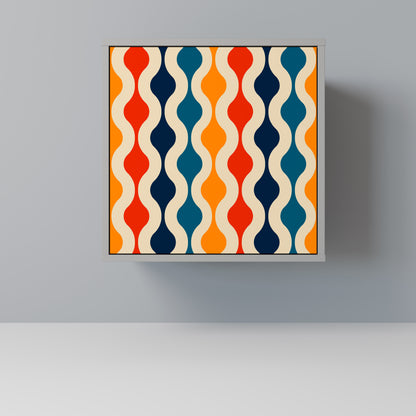 COLORFUL NOSTALGIA 1-Door Sideboard in Grey Finish