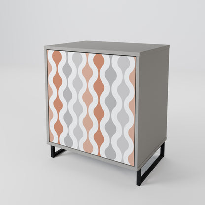 HAZY NOSTALGIA 1-Door Sideboard in Grey Finish