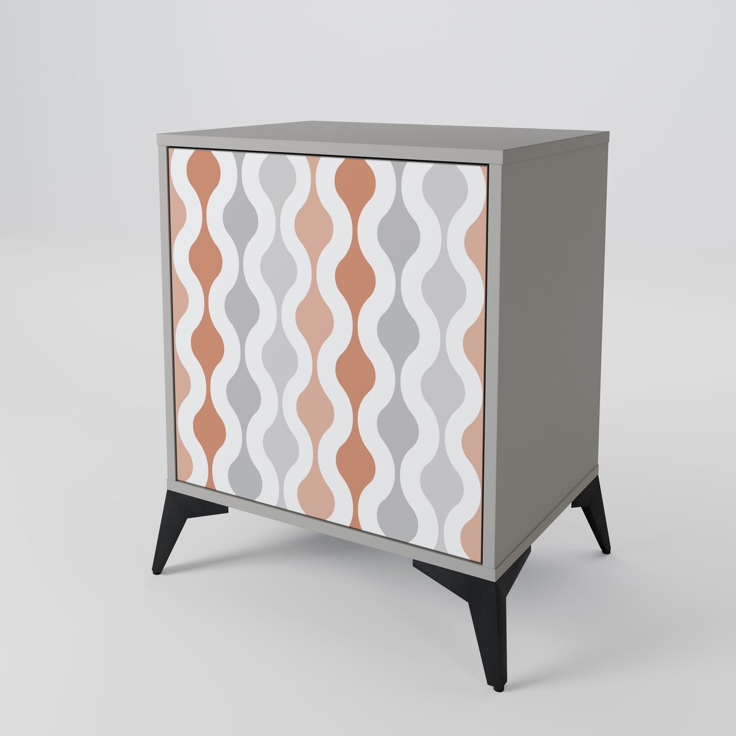 HAZY NOSTALGIA 1-Door Sideboard in Grey Finish