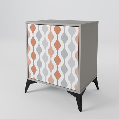 HAZY NOSTALGIA 1-Door Sideboard in Grey Finish