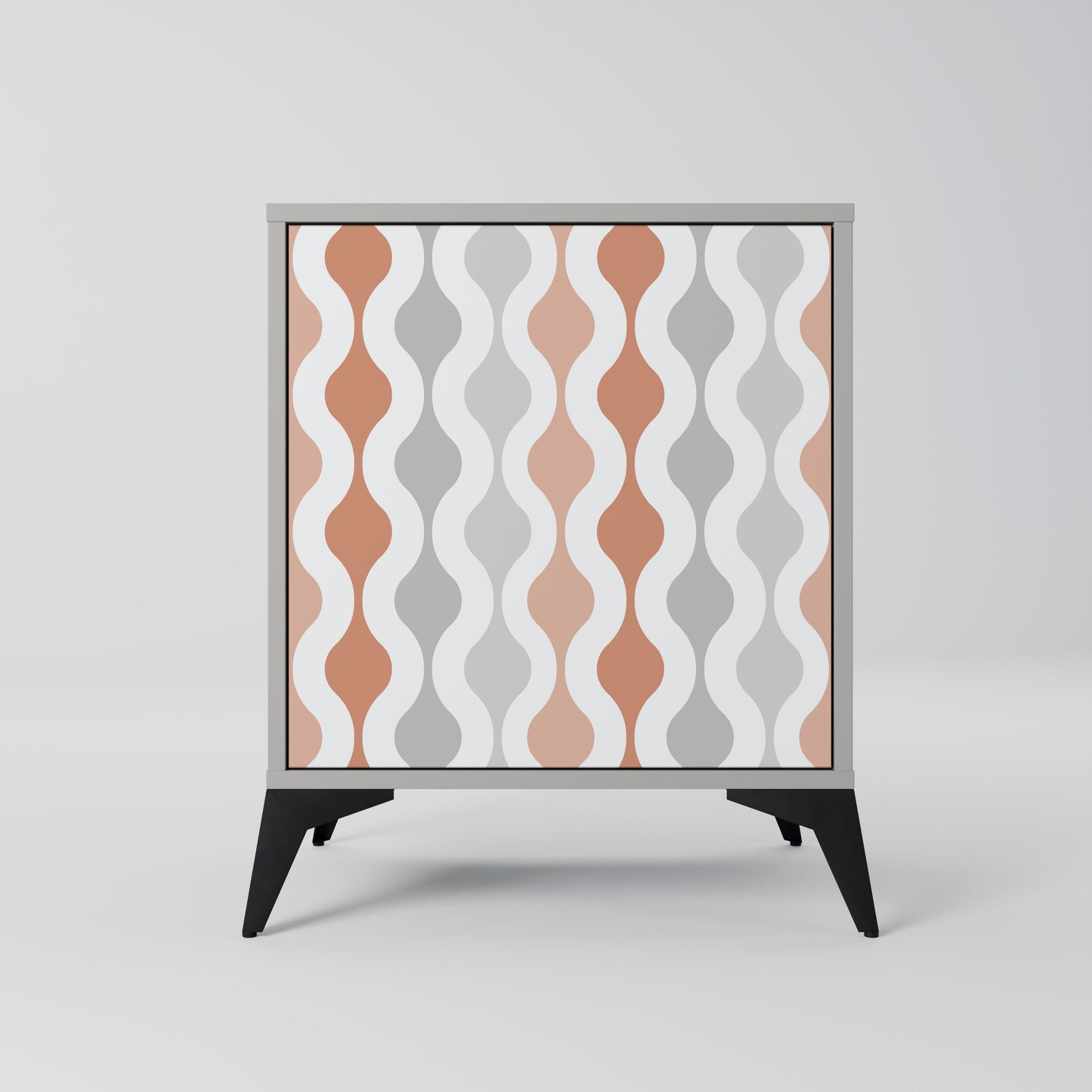 HAZY NOSTALGIA 1-Door Sideboard in Grey Finish