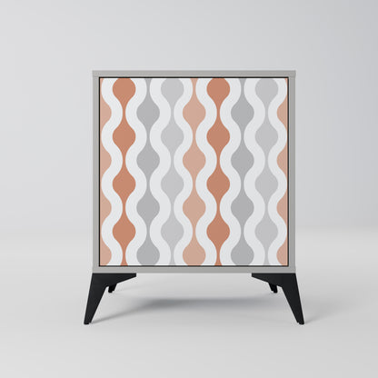 HAZY NOSTALGIA 1-Door Sideboard in Grey Finish