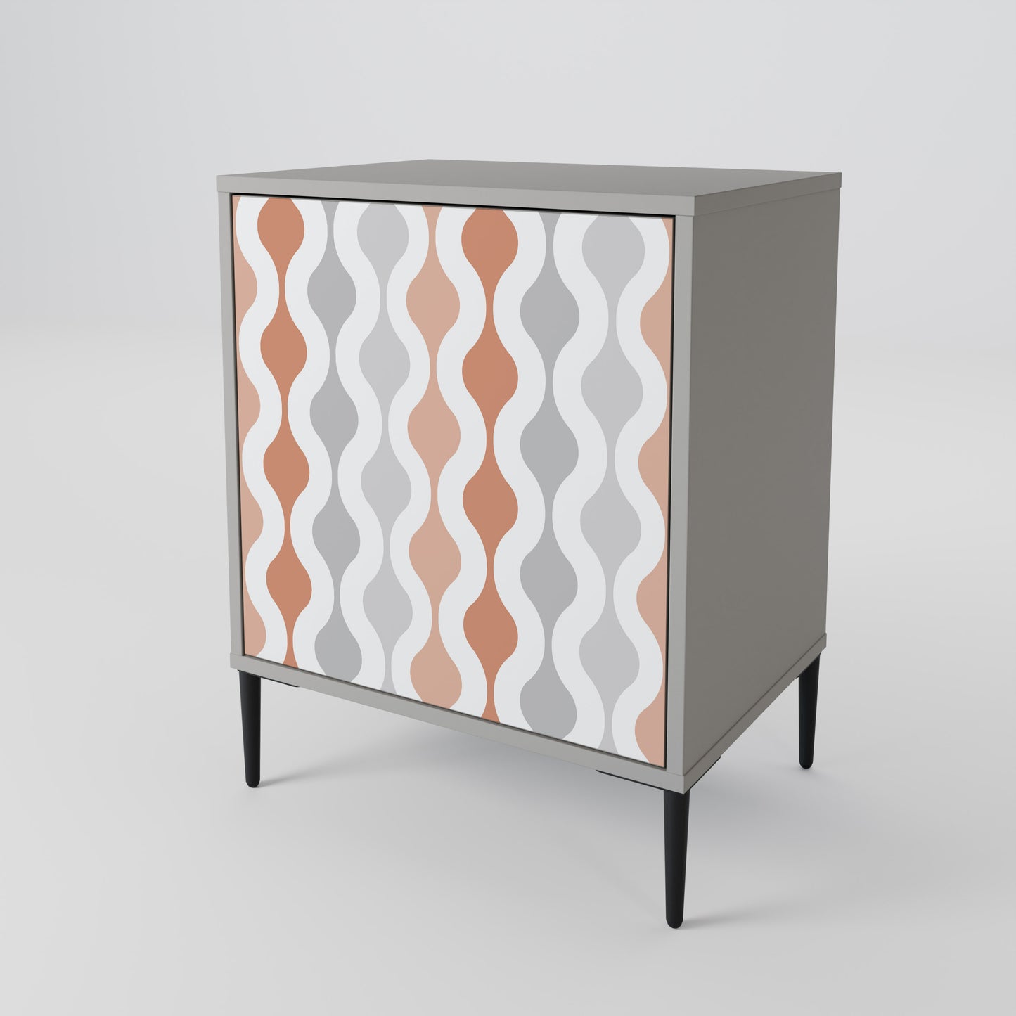 HAZY NOSTALGIA 1-Door Sideboard in Grey Finish