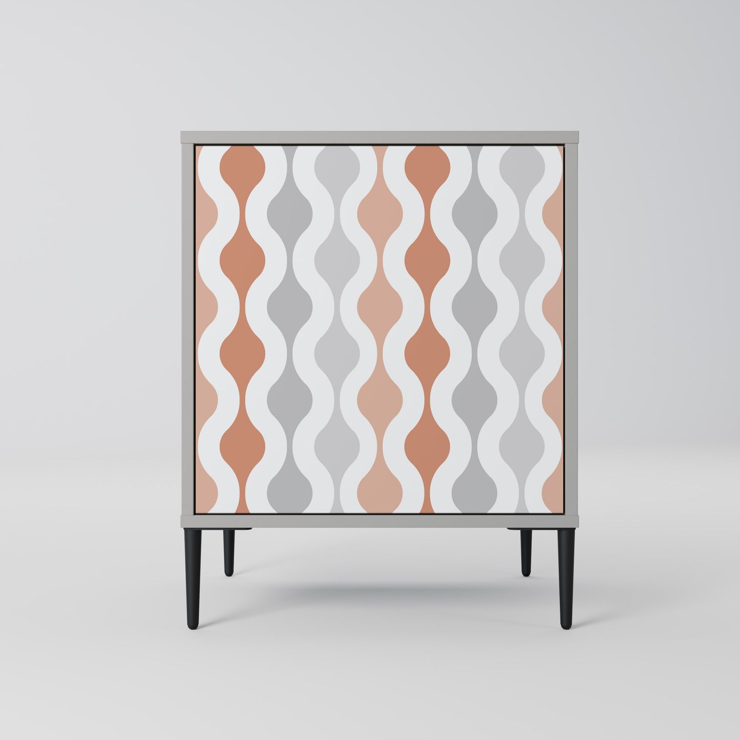 HAZY NOSTALGIA 1-Door Sideboard in Grey Finish