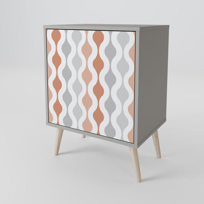 HAZY NOSTALGIA 1-Door Sideboard in Grey Finish