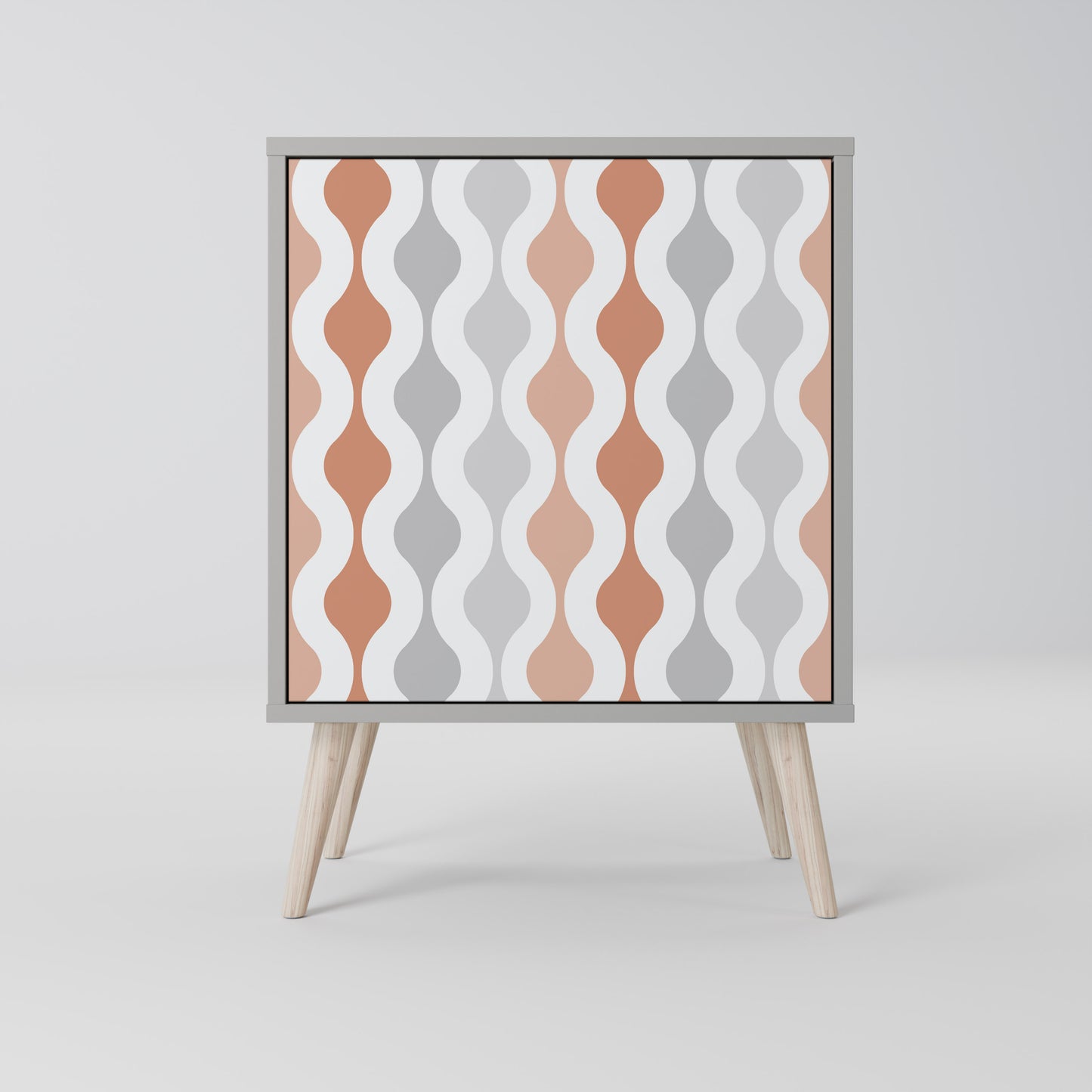 HAZY NOSTALGIA 1-Door Sideboard in Grey Finish