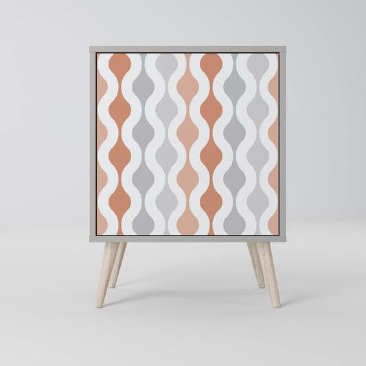 Credenza HAZY NOSTALGIA a 1 anta con finitura grigia