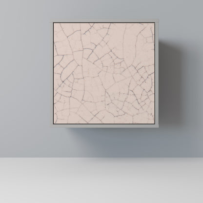 Credenza a 1 anta con texture in ceramica, finitura grigia