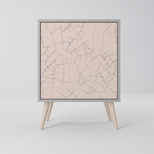 CERAMIC TEXTURE 1-Door Sideboard in Grey Finish