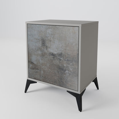 CONCRETE WALL 1-Door Sideboard in Grey Finish