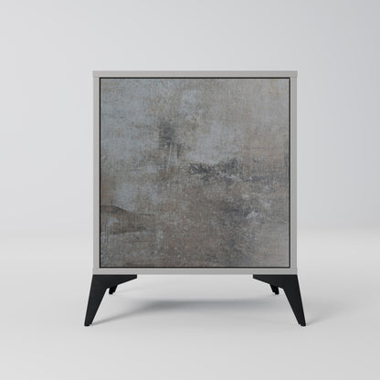 CONCRETE WALL 1-Door Sideboard in Grey Finish
