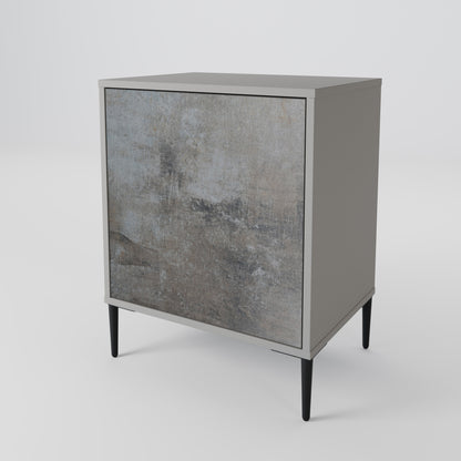 CONCRETE WALL 1-Door Sideboard in Grey Finish