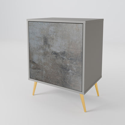 CONCRETE WALL 1-Door Sideboard in Grey Finish