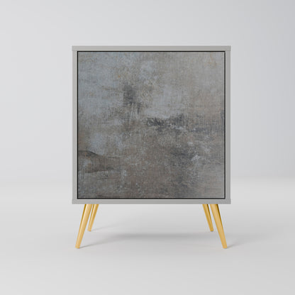 CONCRETE WALL 1-Door Sideboard in Grey Finish