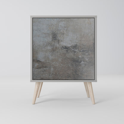 CONCRETE WALL 1-Door Sideboard in Grey Finish