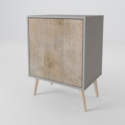 ERRORE SCHERMO Credenza a 1 anta con finitura grigia